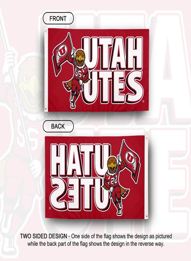 Desert Cactus University of Utah Flag UT Utes Flags Banners 100% Polyester Indoor Outdoor 3x5 (Design C) - Image 2
