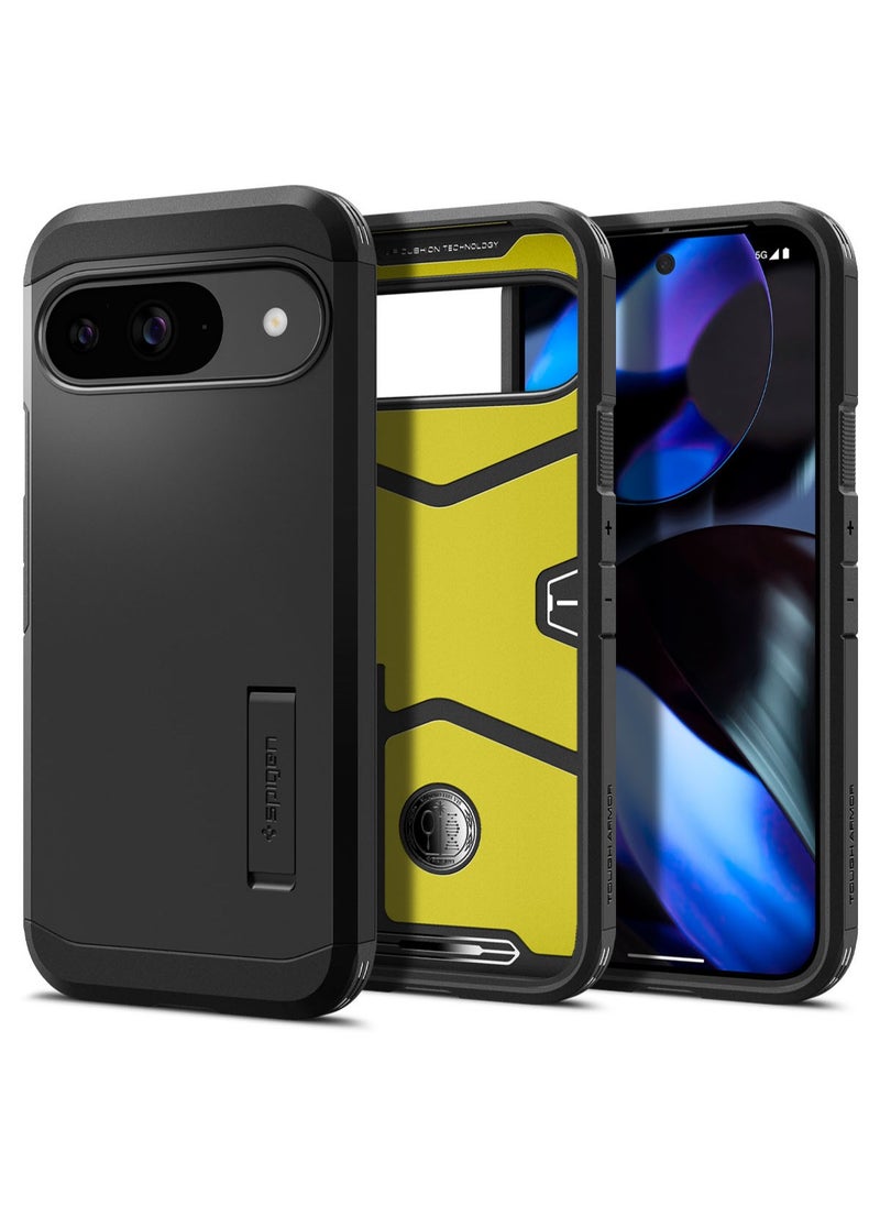 Spigen Tough Armor Google Pixel 9 Case / Pixel 9 PRO Case Cover with Extreme Impact Foam - Black  - Image 1