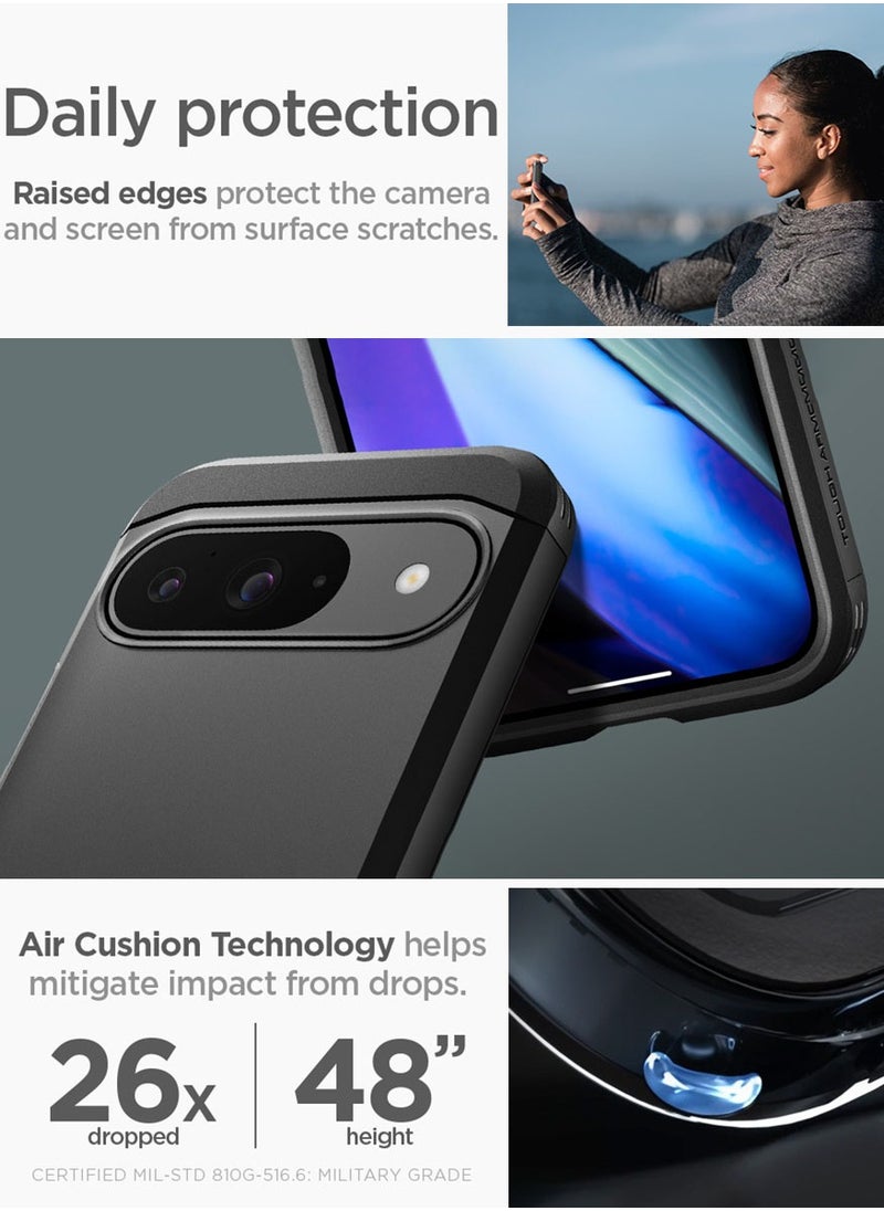 Spigen Tough Armor Google Pixel 9 Case / Pixel 9 PRO Case Cover with Extreme Impact Foam - Black  - Image 4