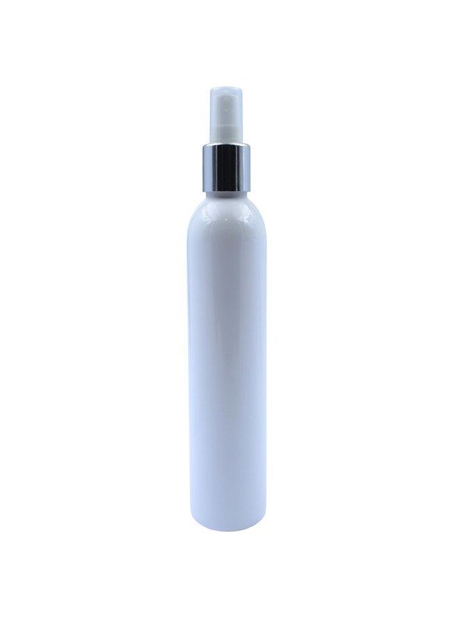 Pharcos 200Ml Milky White Plastic Bottle With Silver Metallic Collar White Mist Sprayer Unbreakable | Leak-Proof | Refillable Containers For Home, Office, Car And Cleaning, Oils & Sanitizers Pack Of 1 - Image 1