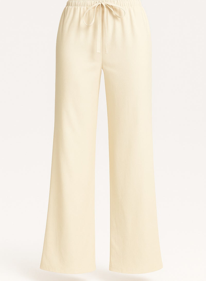 Soft Steps Women's Linen Pants Beige Size M - Image 1