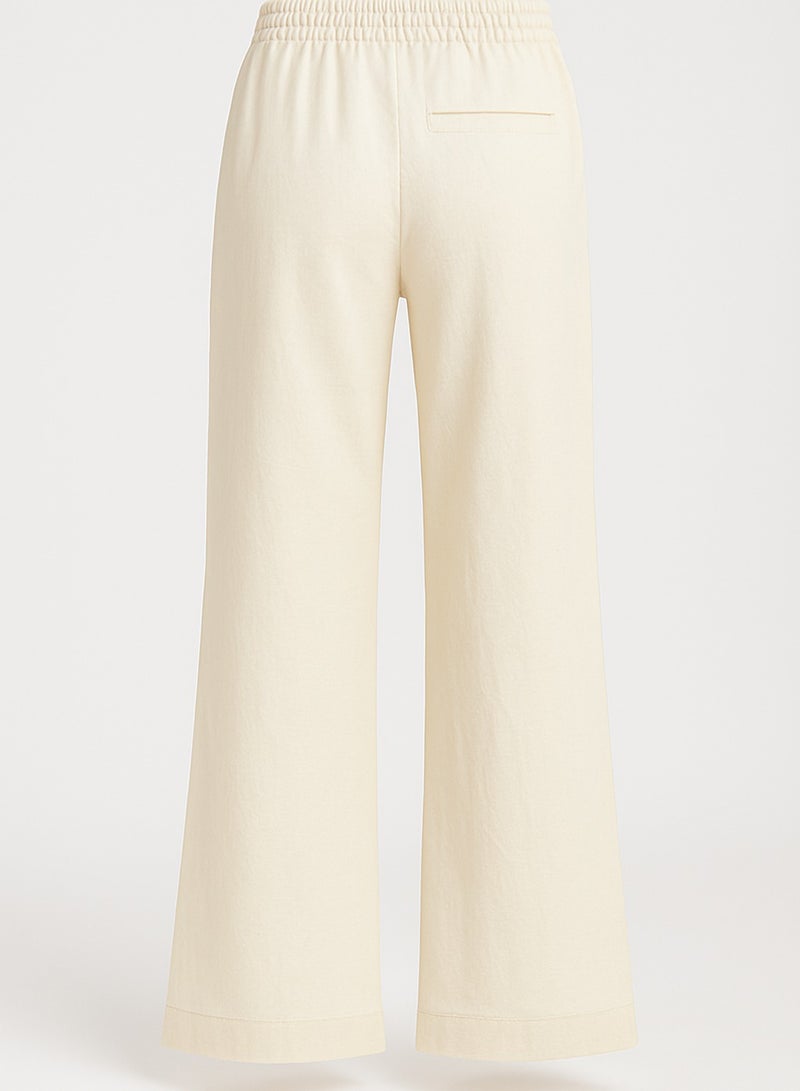 Soft Steps Women's Linen Pants Beige Size M - Image 2