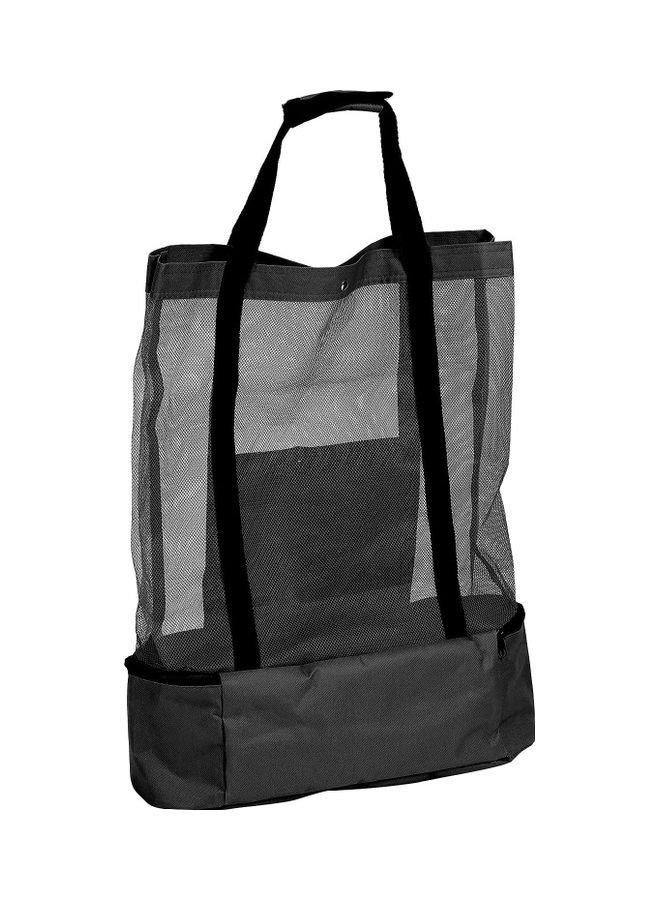 NIBEMINENT Mesh Beach and Picnic Tote Bag with Insulated Compartment - Image 1