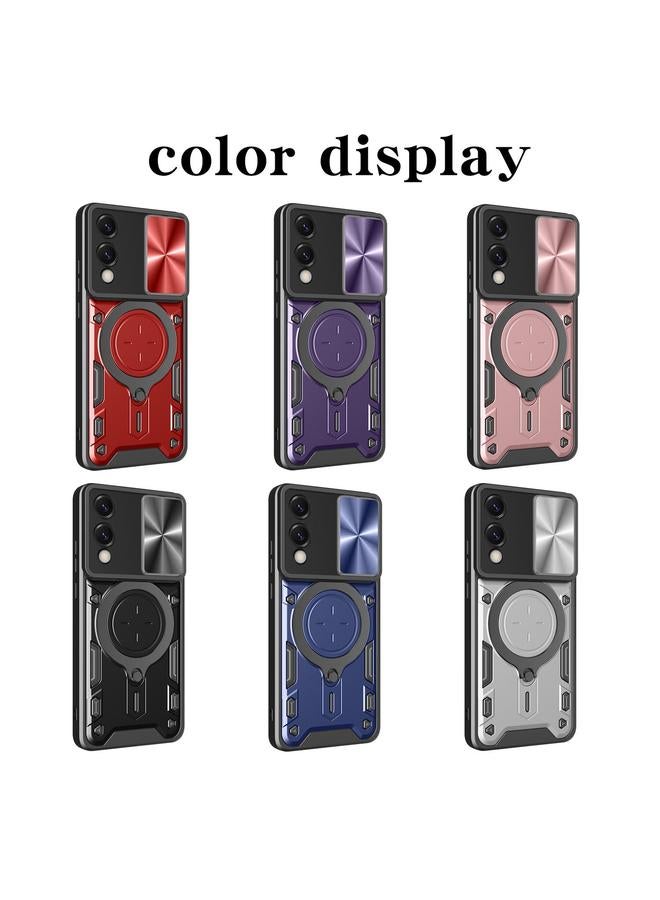 اس-توب جراب لهاتف Samsung Galaxy S25 Edge 5G CD Texture Camshield حامل مغناطيسي للهاتف - Image 2