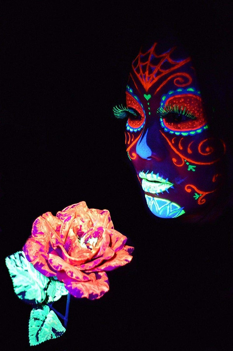 UV Glow Blacklight Face and Body Paint - Neon Fluorescent (0.34oz (Pack of 6)) - Image 4