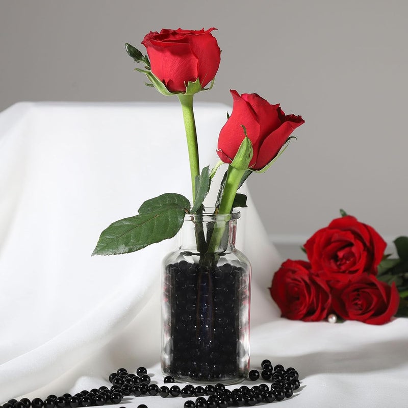 Angzhia 980 حبة من خرز اللؤلؤ الصناعي المصنوع من الـ ABS بدون ثقوب، مناسبة لملء الأواني، أو للاستخدام في صناديق التجميل، أو كأجزاء للأعمال اليدوية، أو لتزيين الطاولات، أو للأع��اس، أو لحفلات الميلاد، أو لتزيين المنزل (لون أسود، قطر 8 مم) - Image 5