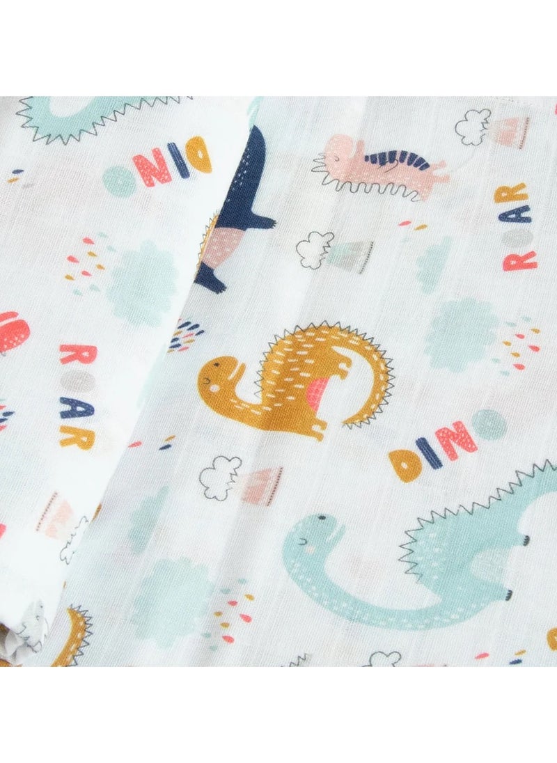 Yellow Doodle Yellow Doodle Organic Luxury Swaddle - Dino Friend  - Image 1