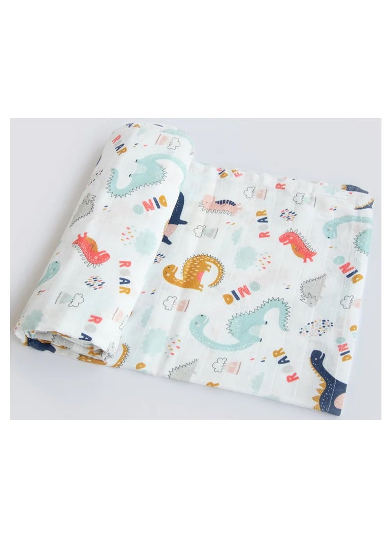 Yellow Doodle Yellow Doodle Organic Luxury Swaddle - Dino Friend  - Image 2