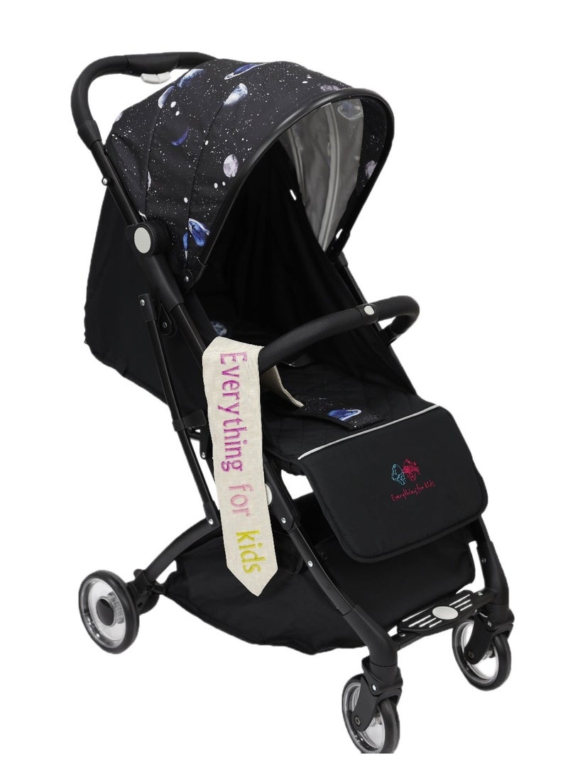 Everything For Kids Ultra Lightweight Compact Folding Travel Cabin Stroller For Baby 5-Point Safety Harness - Image 1