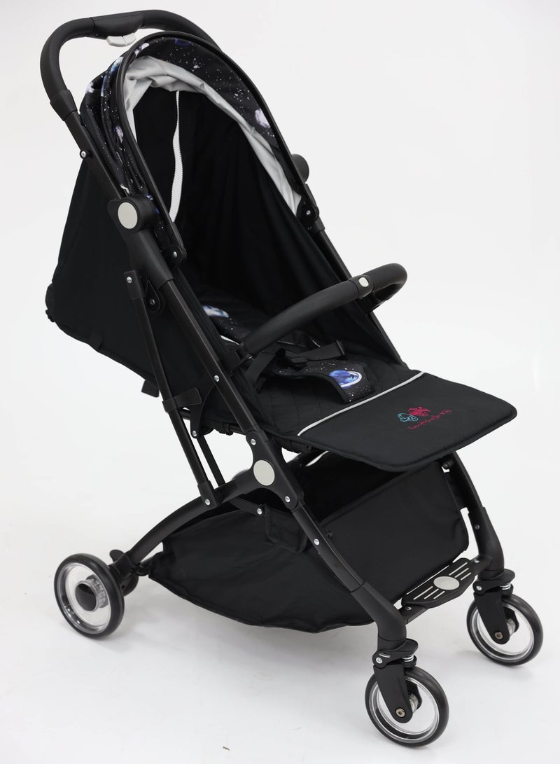 Everything For Kids Ultra Lightweight Compact Folding Travel Cabin Stroller For Baby 5-Point Safety Harness - Image 2