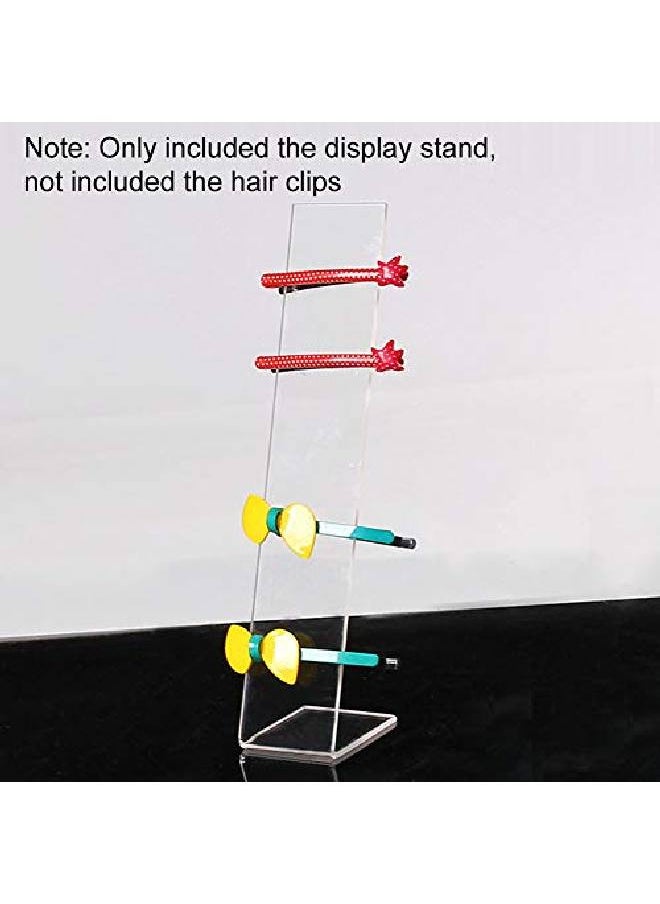 lasenersm - 4 Pieces Clear Acrylic Hair Clip Display Stand Lshaped Hairpin Display Holder Barrette Display Stand Holder Hair Clip Organizer Stand Holder Transparent - Image 1