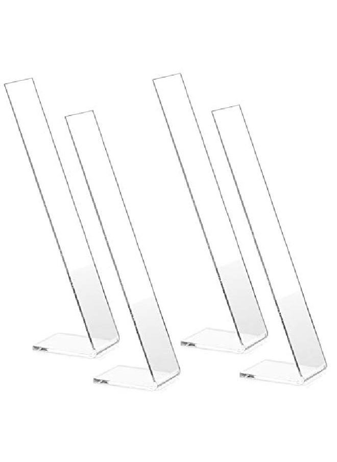 lasenersm - 4 Pieces Clear Acrylic Hair Clip Display Stand Lshaped Hairpin Display Holder Barrette Display Stand Holder Hair Clip Organizer Stand Holder Transparent - Image 1