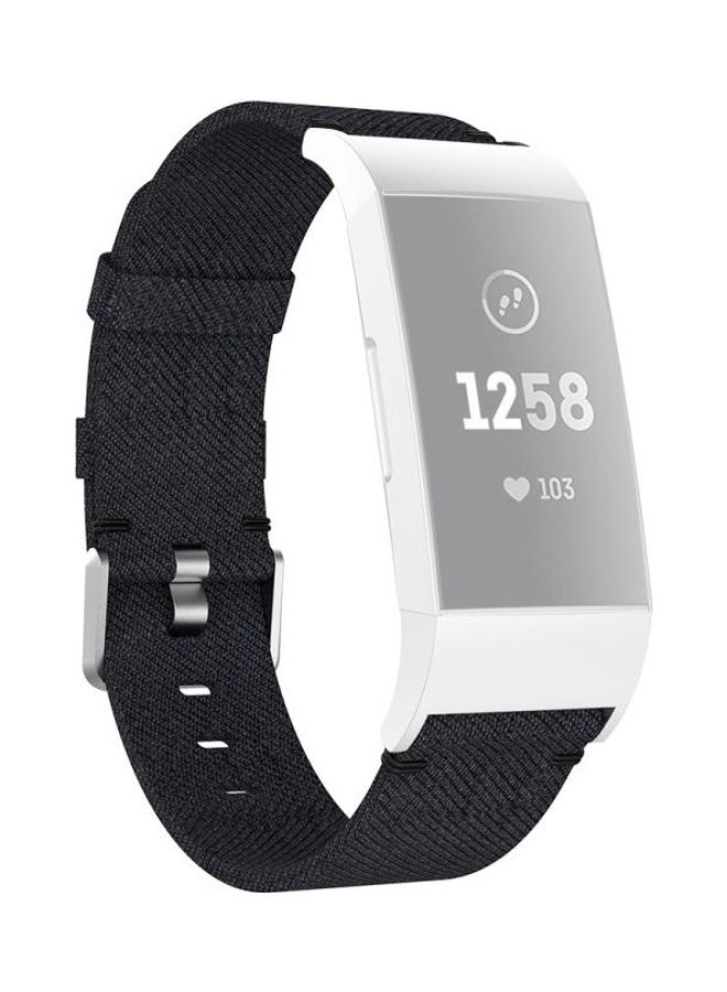 بي جي إم سوار معصم من النايلون المنسوج لساعة فيتبيت تشارج 3 أسود - Image 1