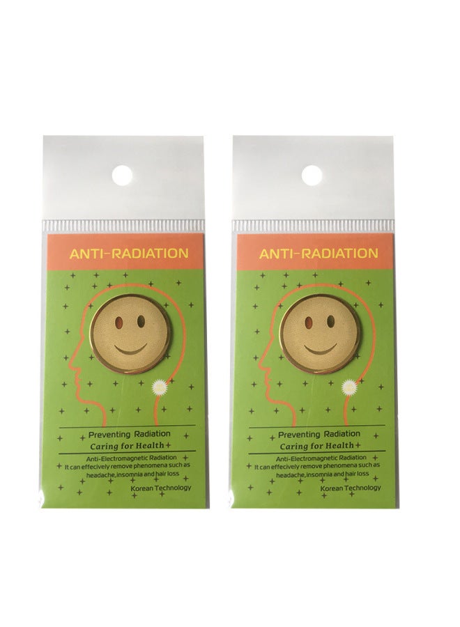 Generic Amazon's Smiling Face Anti-radiation Sticker/Anti Radiation Sticker Radiation Energy Mobile Phone Sticker-Color:Yellow English Manual + Opp Bag  - Image 2