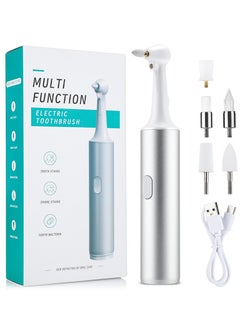 Furtey Electric Tooth Polisher Kit, Rechargeable Dental Polisher with 5 Multifunctional Brush Heads, Dental Care Kit for Daily Cleaning, Whitening and Polishing, Waterproof  - Image 1