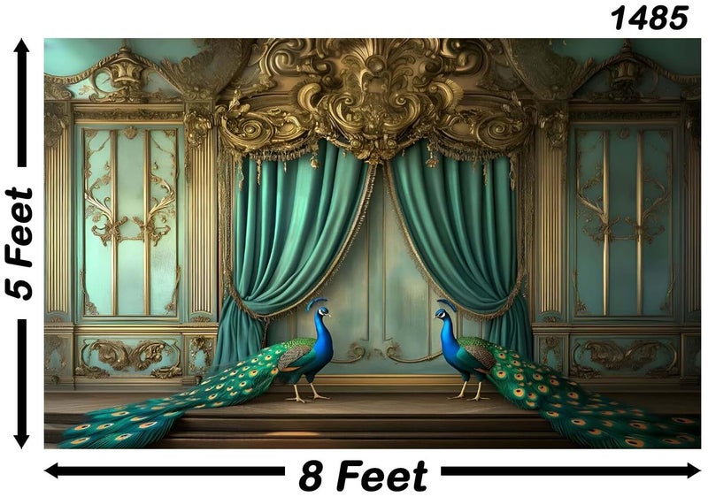 Backdropon Mukunda Palace Photography Backdrops Nature Backdrop Curtain Cloth Birthday Background Seamless Photo Booth Prop Backdrop Size 5Feet Height & 8Feet Width(5 * 8) - Image 3