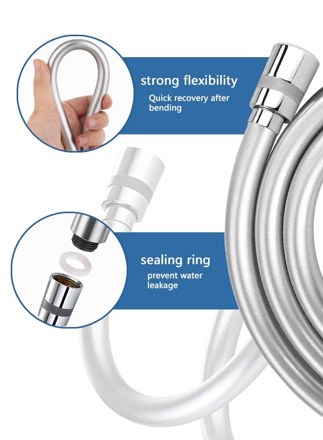 وهاواي 2M PVC Smooth Handheld Shower Hose Replacement with Anti-Twist Brass Connections, Universal Replacement, Flexible, Kink and Leak Proof - Image 4