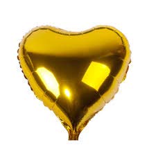 Evisha Golden Perfect Shape Heart Foil Aluminium Balloons 5 Pcs| Gift for Valentine| Valentine Gift | Valentines Day Gift |Valentines Day Decoration Items| Party Decoration Items - Image 2