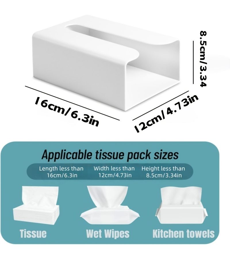 Dreamy Apricot No Nail Wall Mounted Tissue Box Multi Functional Remote Control Cosmetic Organizer For Home Hotel And Vacation Rental Living Rooms And Bathrooms Strong Adhesive Saves Space Simple And Stylish - Image 3