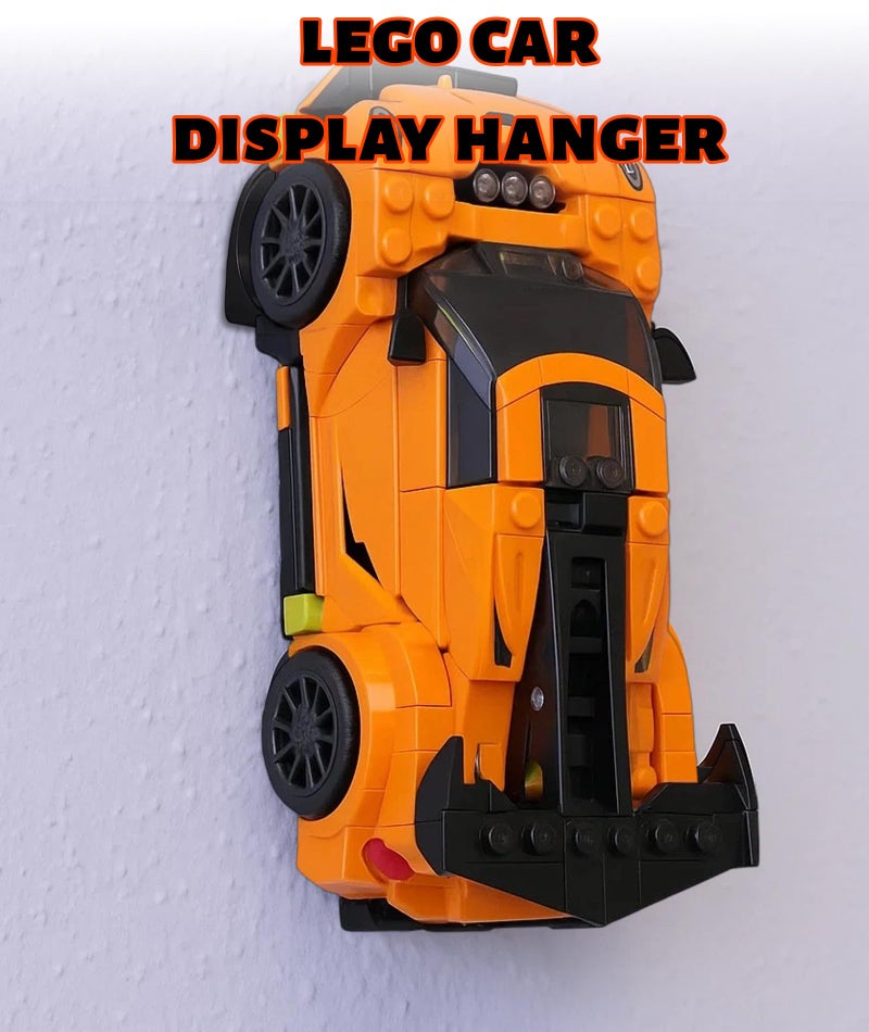 INIMAGINE 5 Pcs Car Wall Mount for Lego Car Set, Wall Mount, 2.79 * 0.9 * 0.55 Inch Display Shelves Suitable for Car Collectors (Black) - Image 3