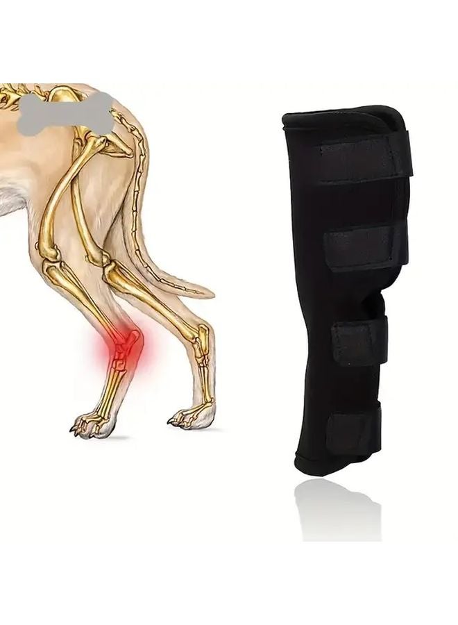 Small Dog Rear Leg Compression Sleeve Adjustable Joint Support Breathable Brace - Image 3