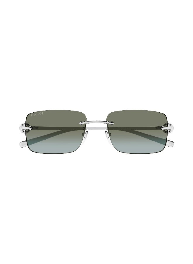 GUCCI GG1703S 007 Men's Rimless Rectangular Sunglasses - Image 2