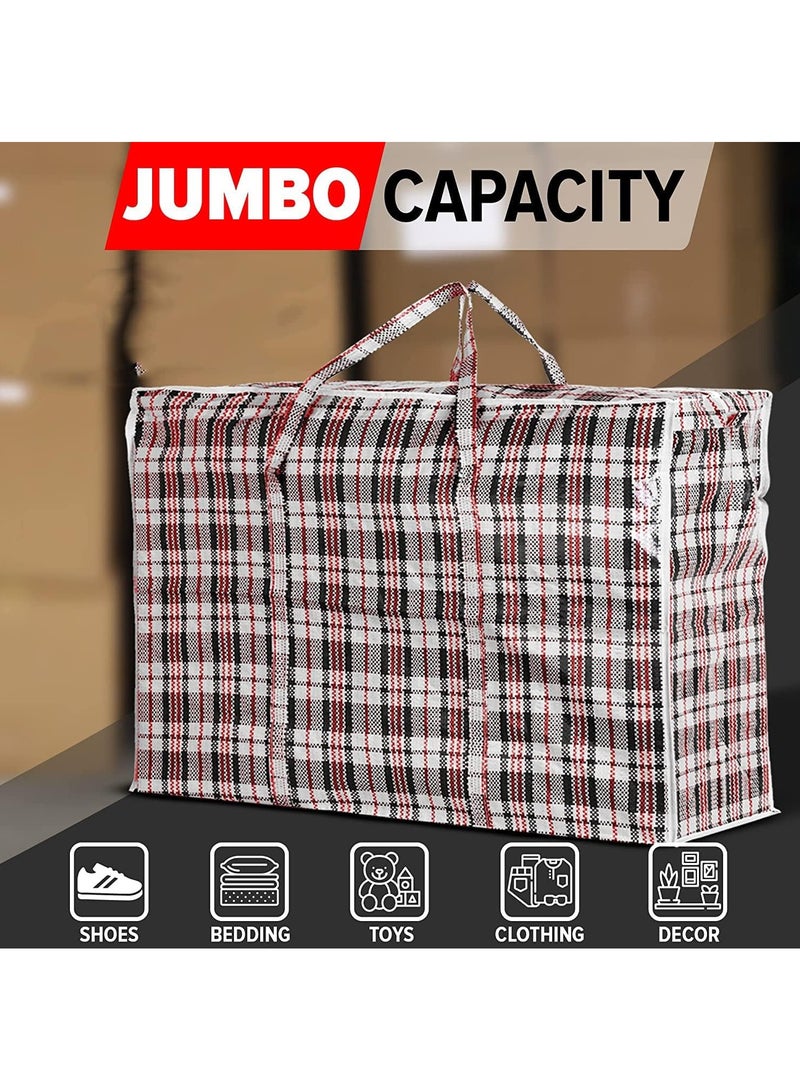 MARKQ أكياس غسيل بسحاب ومقبض، عبوة من 3 حقائب تخزين شديدة التحمل وقابلة لإعادة الاستخدام للملابس وحقيبة تسوق البقالة المنزلية. اكس لارج 100 × 90 × 40 سم - Image 5