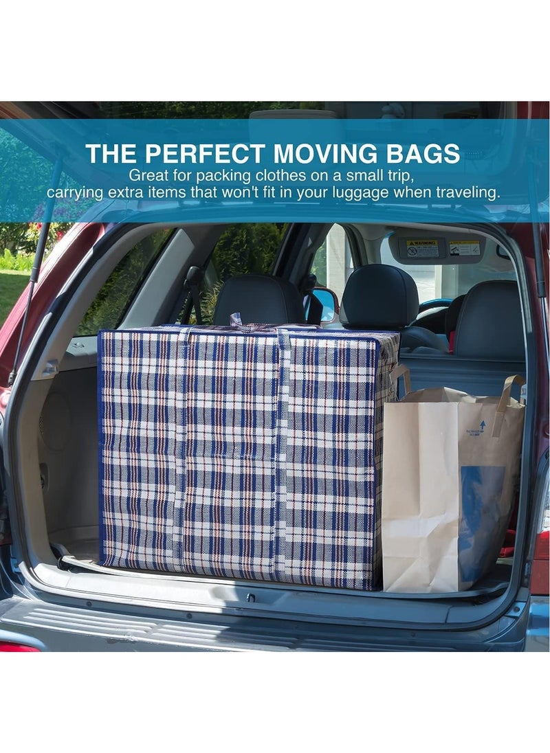 MARKQ Laundry bags with Zip & Handle 3 Pack Heavy Duty Reusable Storage Bag for Clothes Moving House Grocery Shopping Bag. X Large 100 x 90 x 40 cm  - Image 3