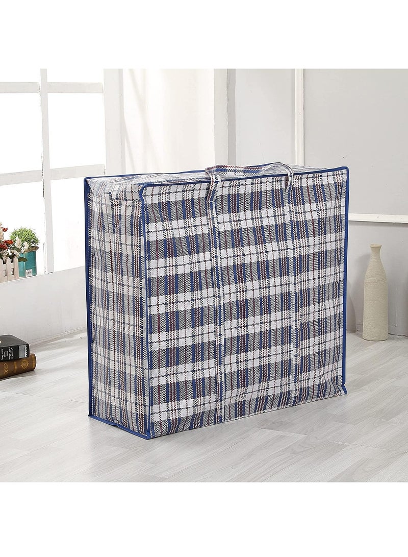 Laundry bags with Zip & Handle 2 Pack Heavy Duty Reusable Storage Bag for Clothes Moving House Grocery Shopping Bag. X Large 100 x 90 x 40 cm