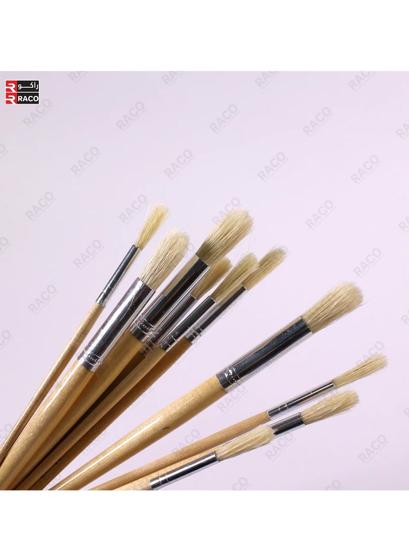 RACO RACO 12PCS Round Artist Brush Set, Premium Quality Paint Brushes for Acrylic, Oil, Watercolour, and Gouache Painting - Perfect for Detailing, Outlining, and Fine Artwork  - Image 4