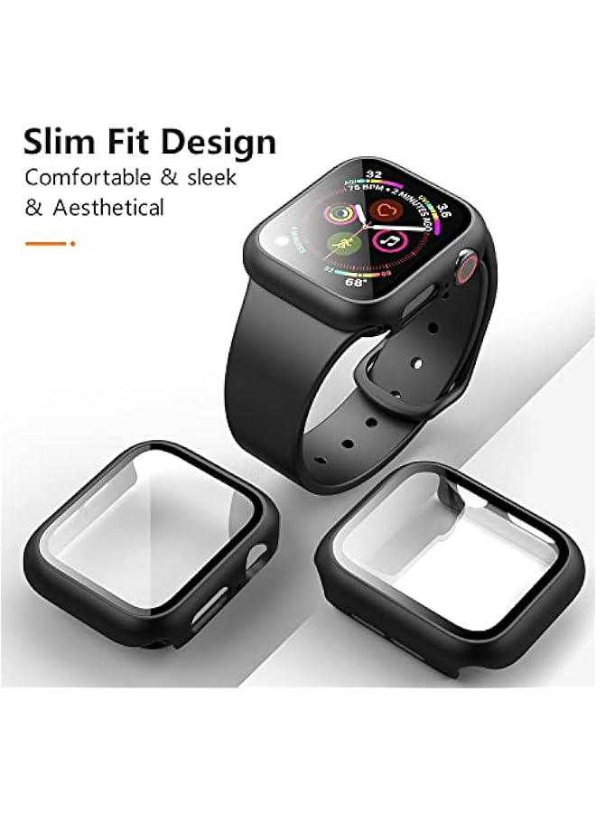 3 Pack Case for Apple Watch Series 10 42mm Hard PC Case with Tempered Glass Screen Protector Waterproof Anti-Scratch Ultra-Thin Protective Cover for iWatch Series 10 42mm, Black - Image 5