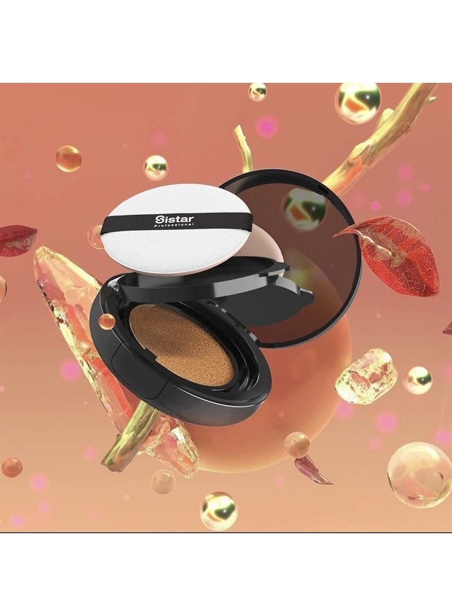 Sistar Skin Perfecting BB Cushion Full Coverage Long Lasting Natural Glow Foundation On The Go Case With Mirror (Fair) - Image 1