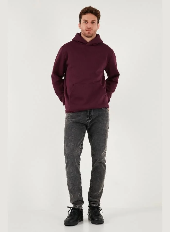 Buratti Buratti Regular Fit Hooded Kangaroo Pocket Furry Soft Raised Sweat Men's SWEAT 5905281