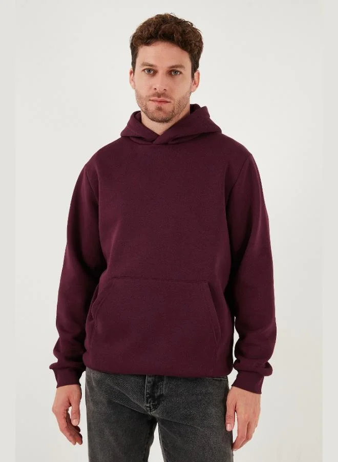 Buratti Buratti Regular Fit Hooded Kangaroo Pocket Furry Soft Raised Sweat Men's SWEAT 5905281