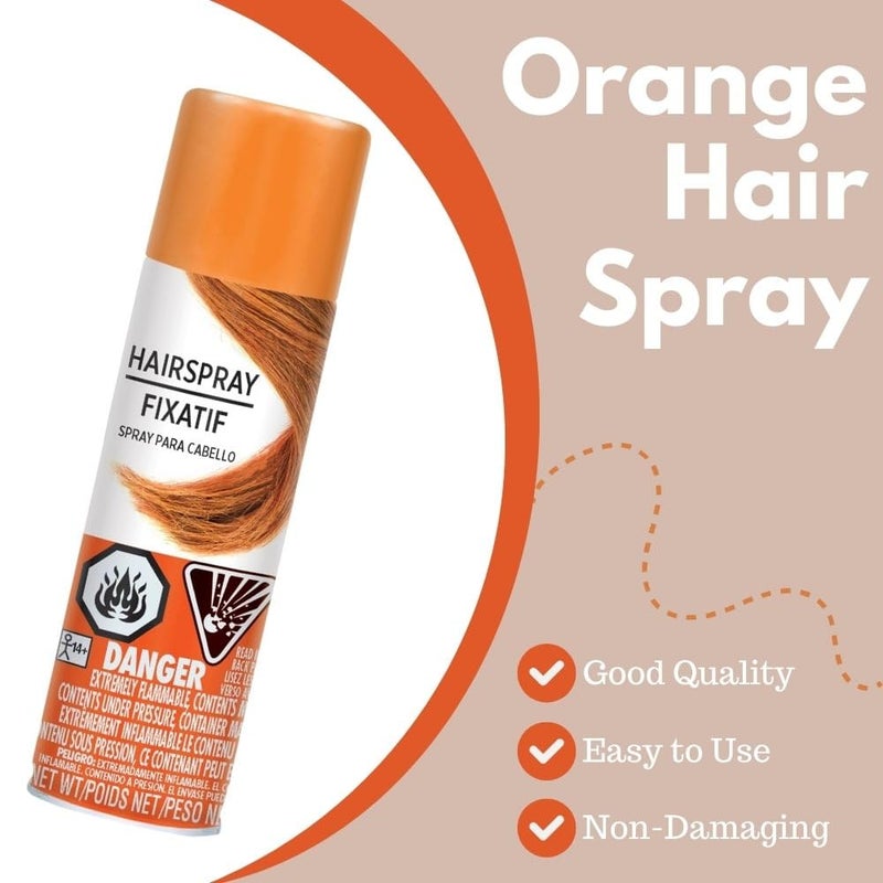 Amscan Vibrant Orange Hair Spray Color - 3 oz. (1 Count) - Instantly Transforms Your Look, Ideal for Parties & Cosplay - Image 5