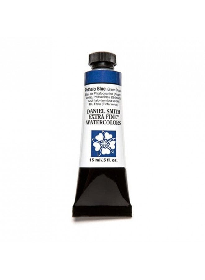 DANIEL SMITH Extra Fine Watercolor 15ml Paint Tube, Phthalo Blue Green Shade (284600077), 0.5 Fl Oz (Pack of 1) - Image 1