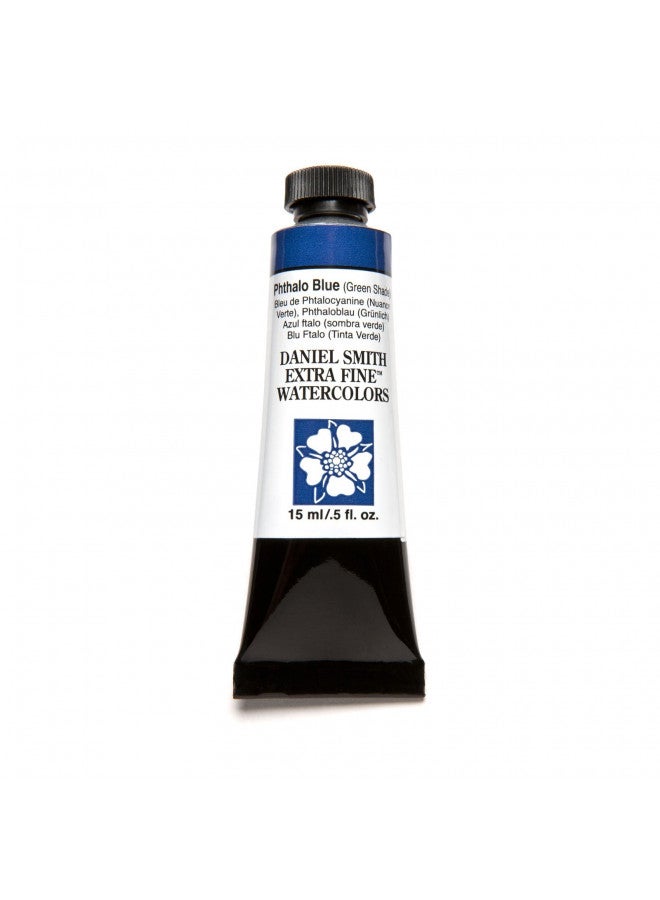DANIEL SMITH Extra Fine Watercolor 15ml Paint Tube, Phthalo Blue Green Shade (284600077), 0.5 Fl Oz (Pack of 1) - Image 3
