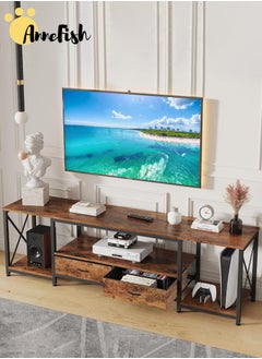 AnneFish 160*40*52cm TV Stand Table For TV Up To 75 Inch Storage Shelves Drawers Modern Entertainment Center and Industrial Media TV Console Table for Home Living Room  - Image 3