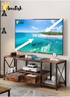 AnneFish 160*40*52cm TV Stand Table For TV Up To 75 Inch Storage Shelves Drawers Modern Entertainment Center and Industrial Media TV Console Table for Home Living Room  - Image 4