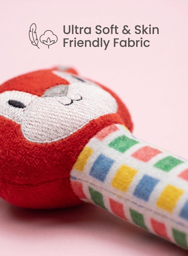 NVS KIDS Soft Baby Rattle Toy for Newborn 0-6 Months | Plush Cat Sound Toy | Safe Soft Toys for Babies | Infant Sensory Toy | New Born Baby Toys Gift - Image 2