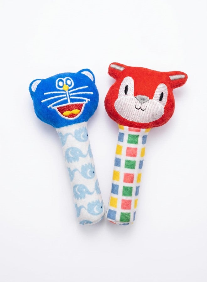 NVS KIDS Soft Baby Rattle Toy for Newborn 0-6 Months | Plush Cat Sound Toy | Safe Soft Toys for Babies | Infant Sensory Toy | New Born Baby Toys Gift - Image 1