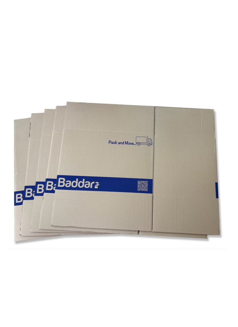 Baddar 5 Pcs, Pack & Move Premium Cardboard Carton Box For Transport (60 cm × 40 cm × 40 cm)  - Image 4