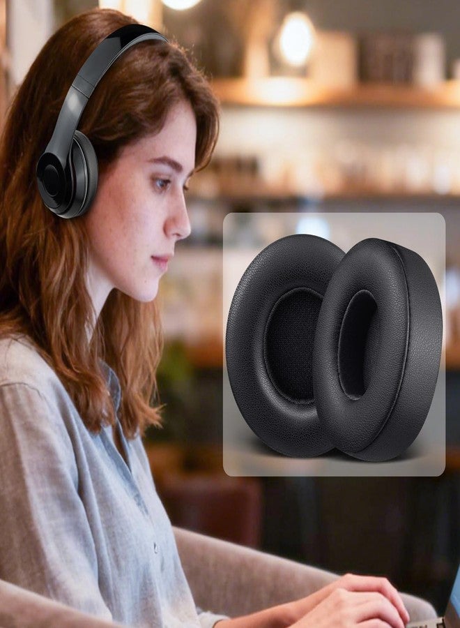 SoloWIT Ear Pads Cushions Replacement, Earpads for Beats Solo 2 & Solo 3, Solo2 Solo3 Wireless On-Ear Headphones with Soft Protein Leather, Stronger Adhesive, Noise Isolation Memory Foam-Black - Image 5