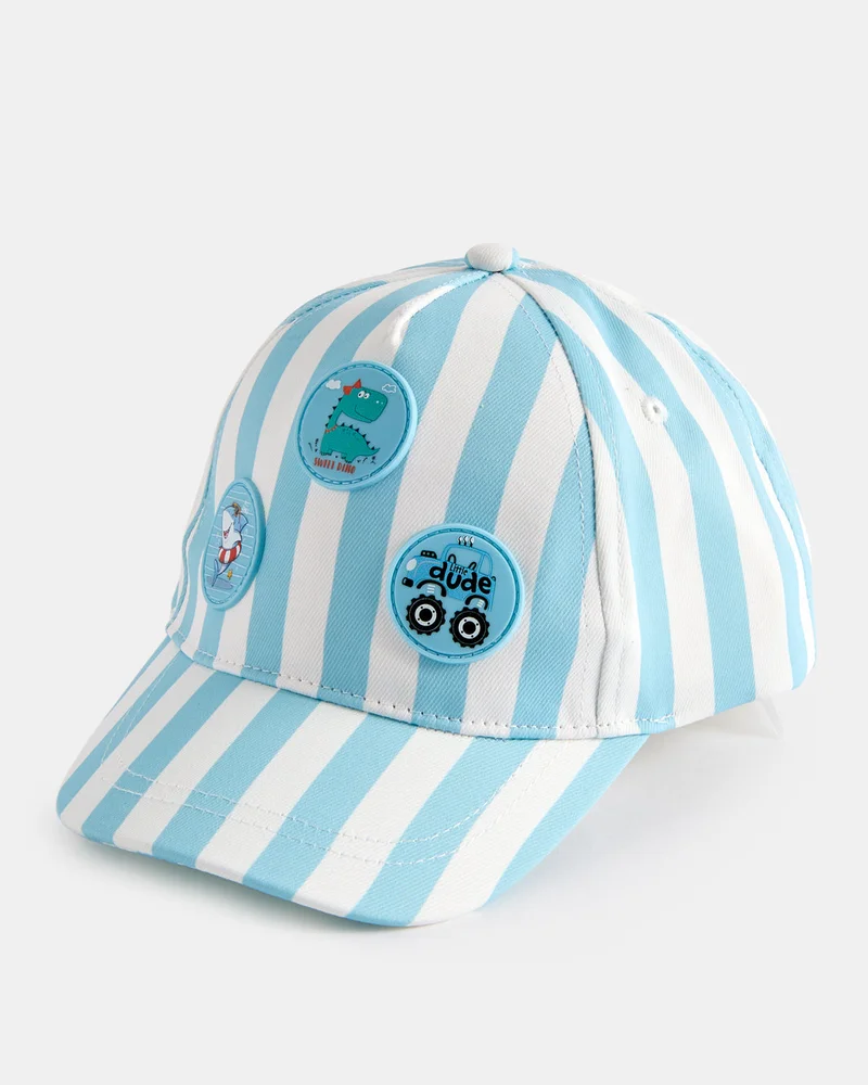 REDTAG Boys Blue And White Striped Cap