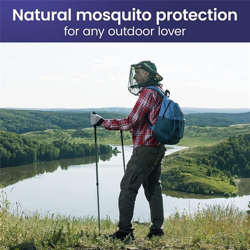 ELECDON Premium Mosquito Head Net Mesh, Ultra Large, Extra Fine Holes, Insect Netting, Bug Face Shield, Soft Durable Fly Screen, for Camping Hiking Fishing Outdoor Activity(4 Pcs) - Image 5