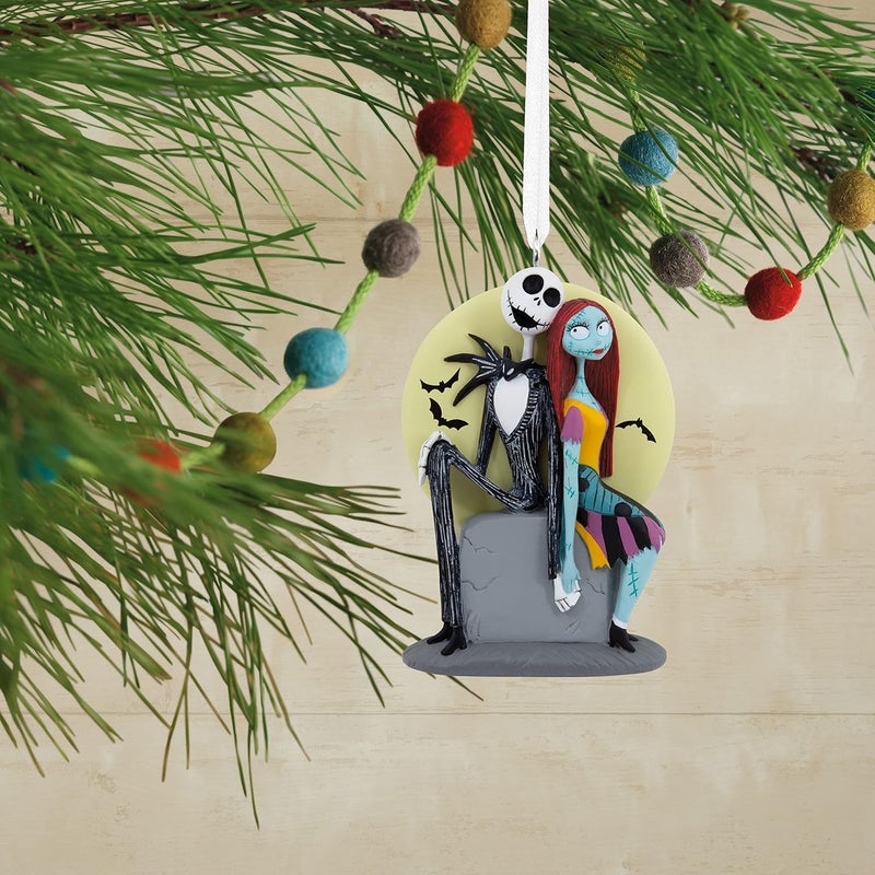 Hallmark Disney Tim Burton's The Nightmare Before Christmas Jack and Sally on Tombstone Christmas Ornament (0003HCM0845) Diverse application fit - Image 5