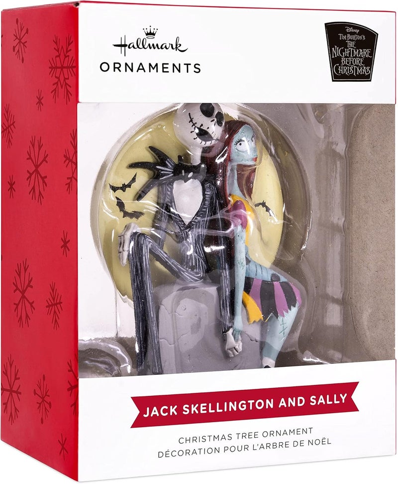 Hallmark Disney Tim Burton's The Nightmare Before Christmas Jack and Sally on Tombstone Christmas Ornament (0003HCM0845) Diverse application fit - Image 3