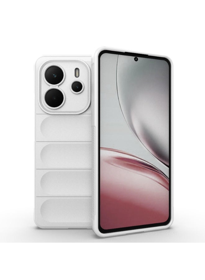 Premium Protection Back Silicone Case Compatible with Xiaomi Redmi note 14 4G Magic Shield Shockproof Case with Camera Protection (White) - Image 1