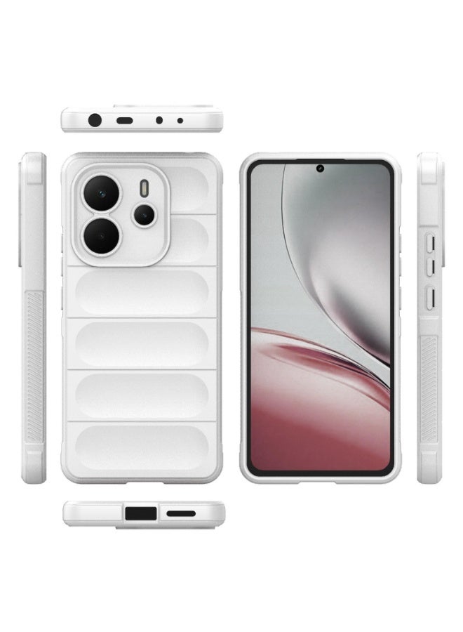 Premium Protection Back Silicone Case Compatible with Xiaomi Redmi note 14 4G Magic Shield Shockproof Case with Camera Protection (White) - Image 2
