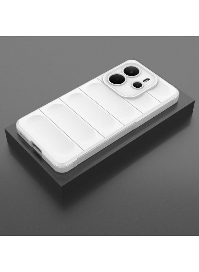 Premium Protection Back Silicone Case Compatible with Xiaomi Redmi note 14 4G Magic Shield Shockproof Case with Camera Protection (White) - Image 3